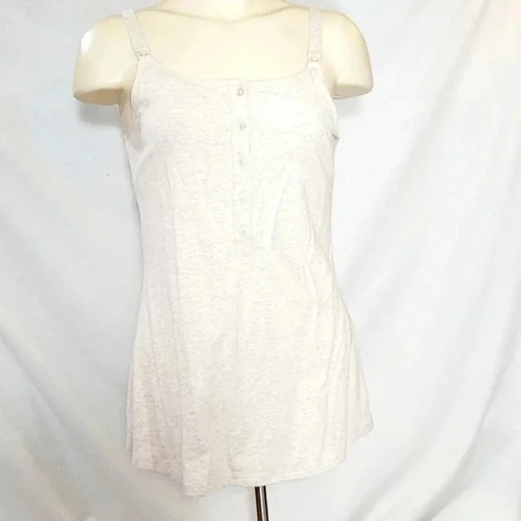 SMALL Gilligan & O'Malley Nursing Henley Cami Oatmeal NWT - Picture 2 of 11